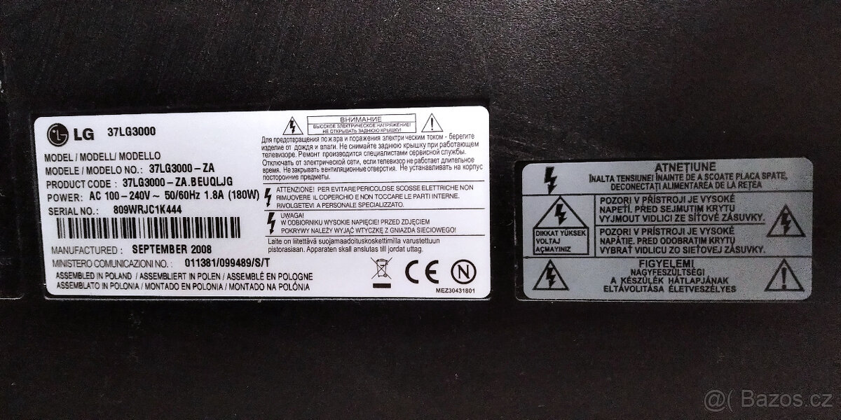 Prodám funkční televizi LG - 3