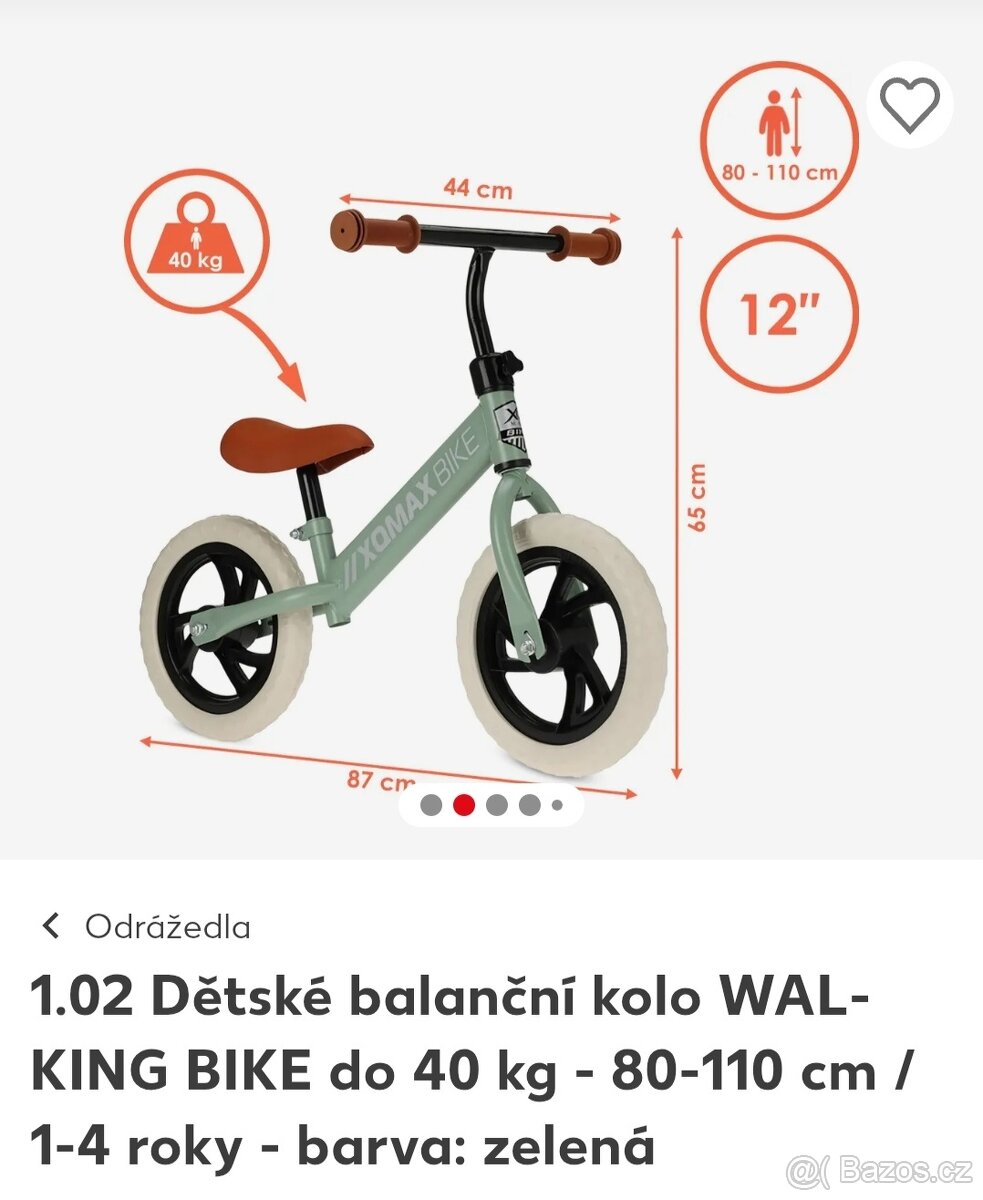 Odrážedlo - dětské balanční kolo - 3