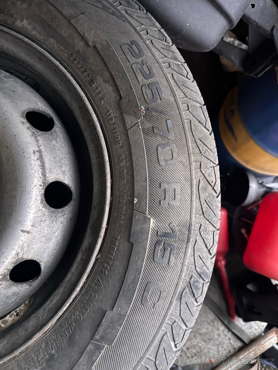 225/70 R15C pneu + ocelové disky - 3