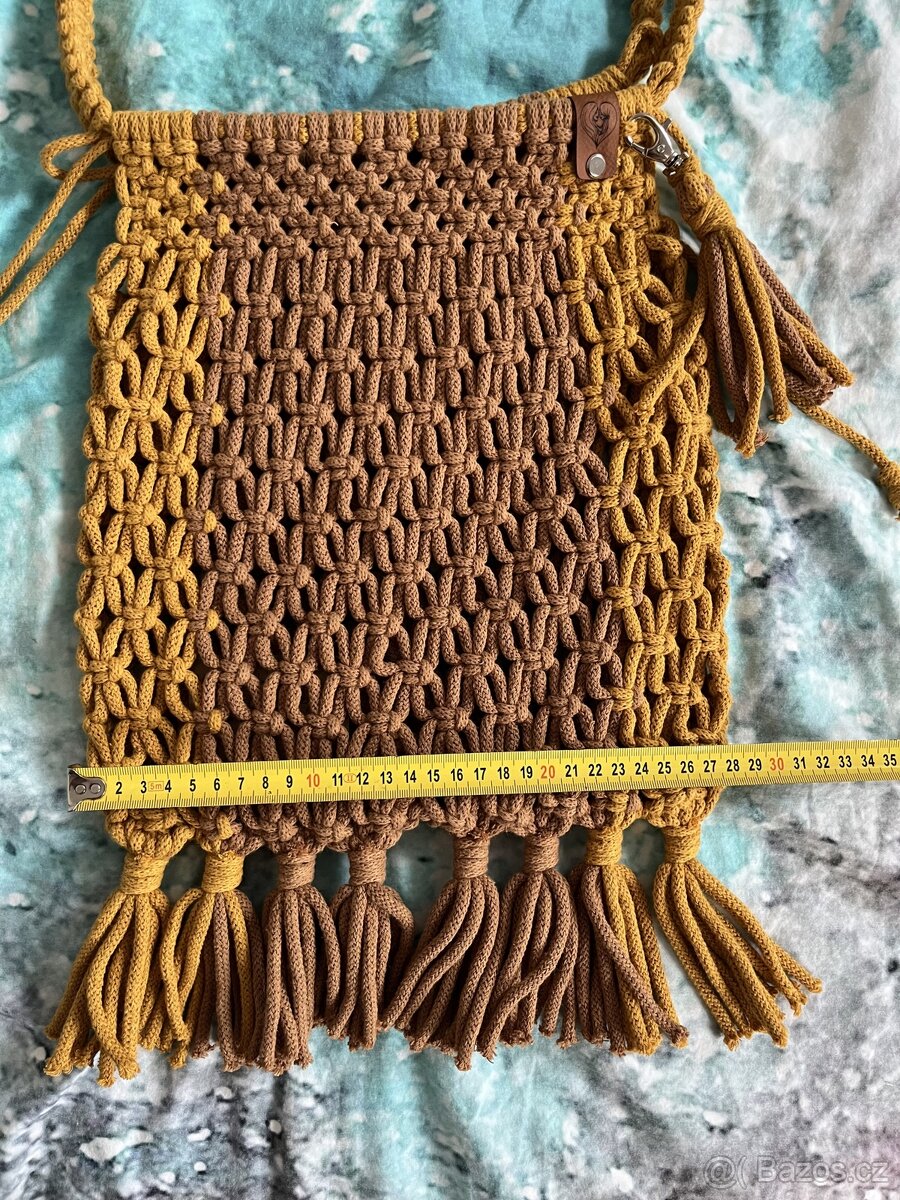 Síťovka macrame žluto-hnědá - 3