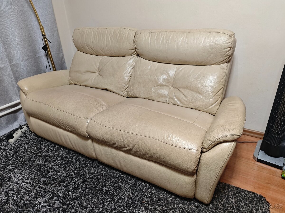 Kožená polohovací sedačka - 3