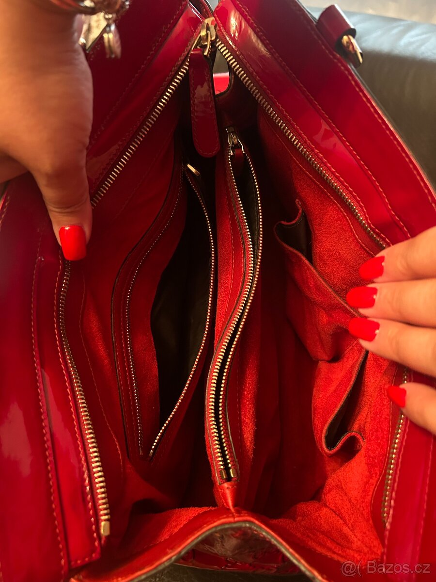 Kabelka Red Gucci Guccissima Mayfair Tote Bag - 3