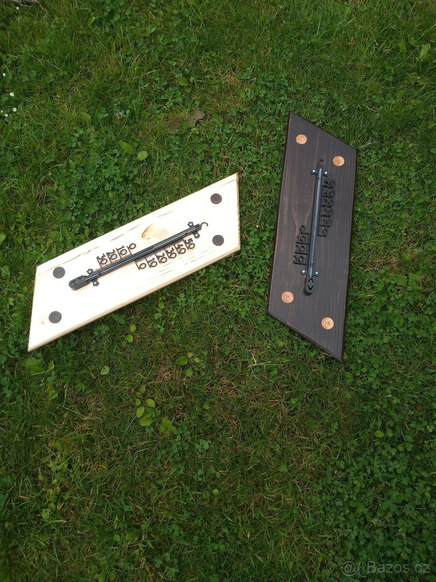 Dřevěný teploměr, masivní dřevo, ruční výroba - 3