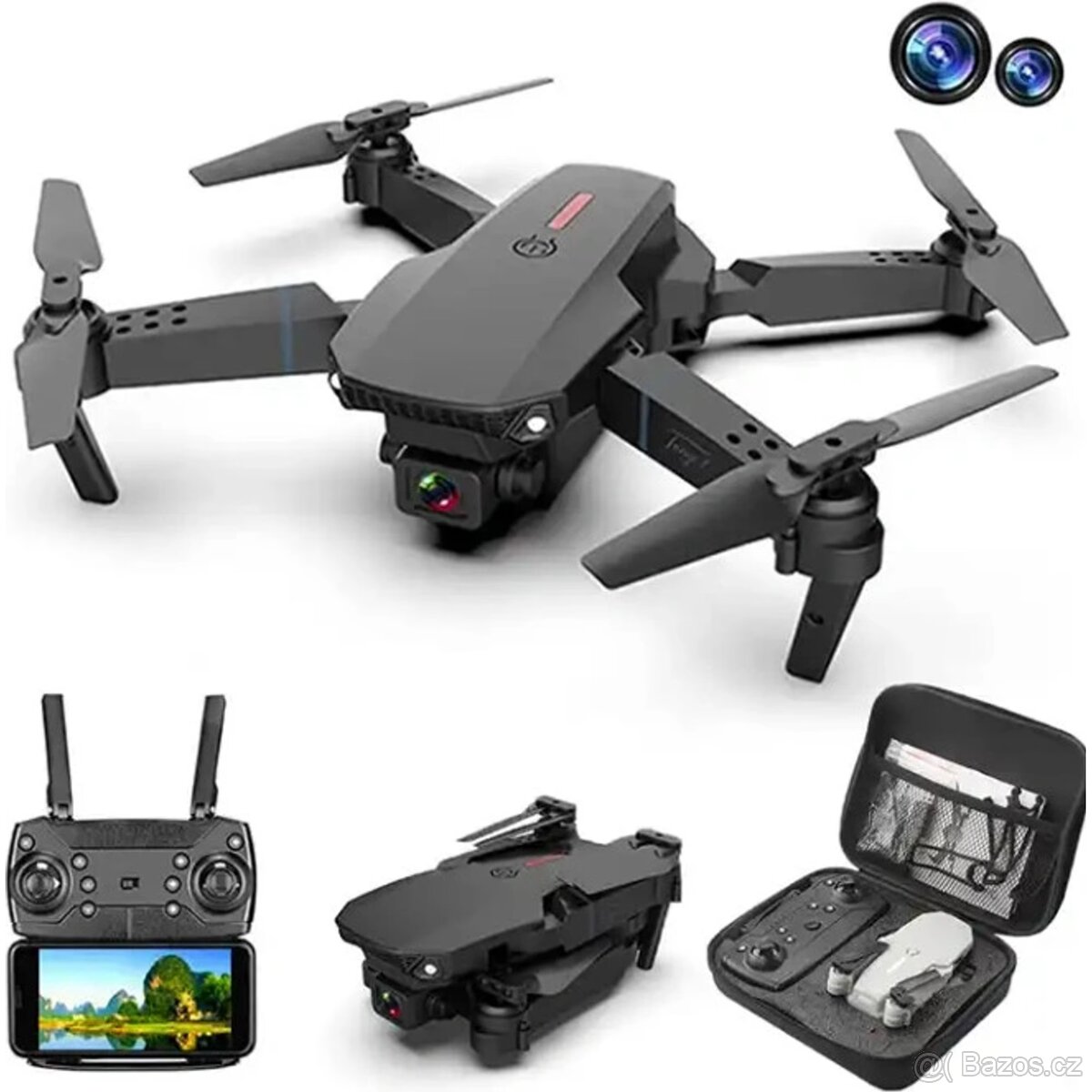 Dron E88 s Kamerou, Wifi - 3