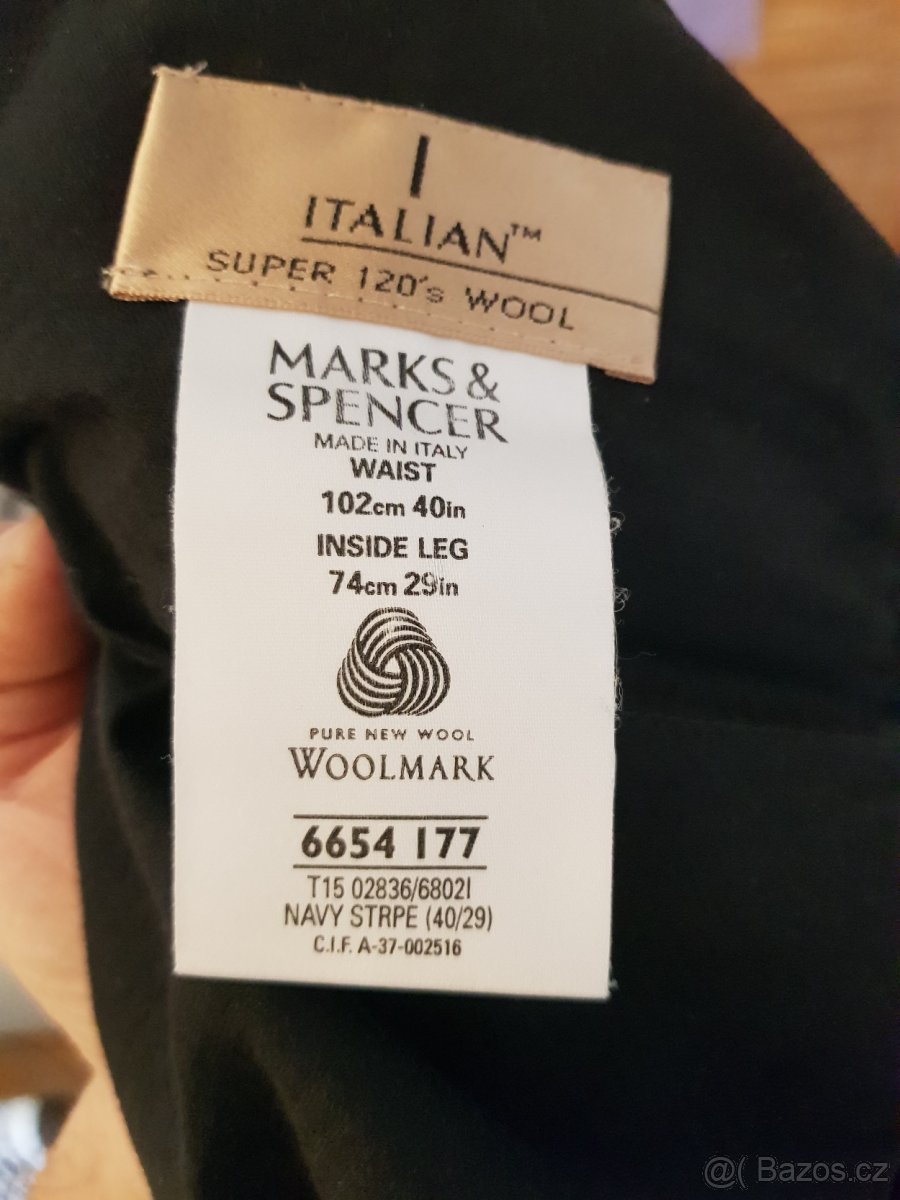 Pánské kalhoty, společenské vel. XL - 3