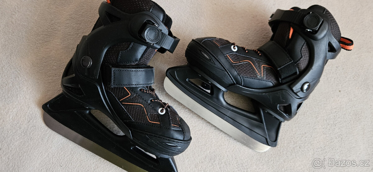 Chlapecké lední brusle Oxelo černo-oranžové, 29-32 - 3