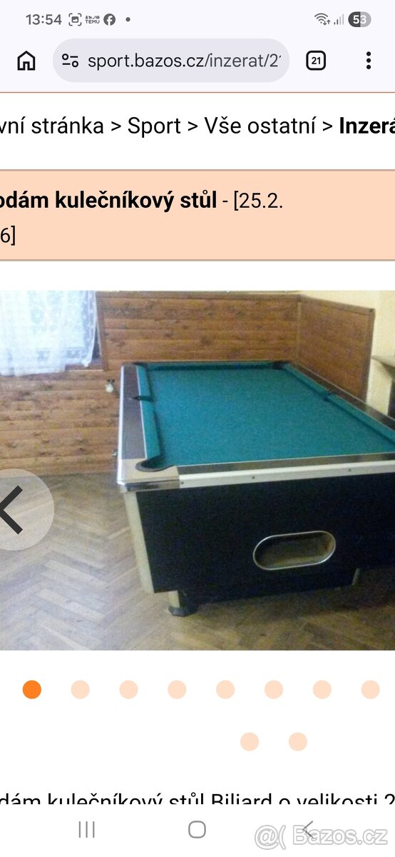 Kulečníkový stůl Biliard - 3