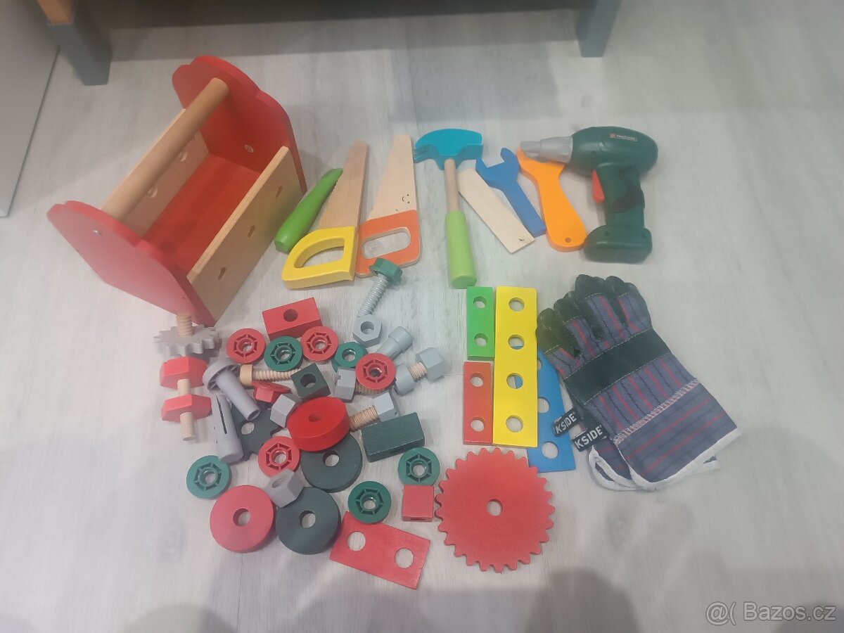 Dětský dřevěný ponk a nářadím - 3