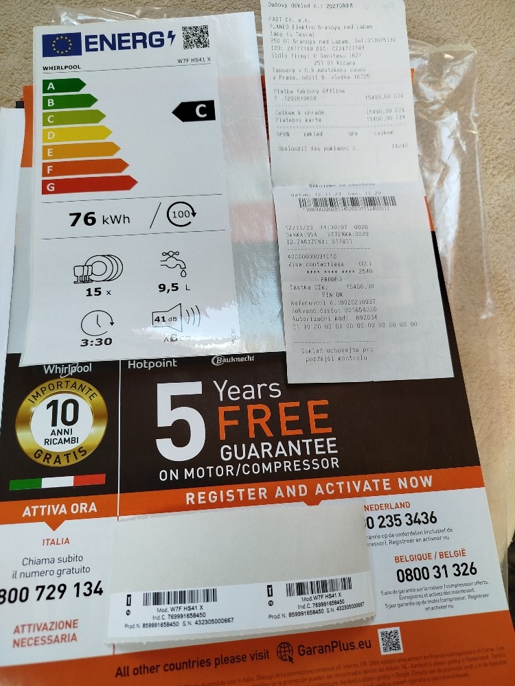 Prodám myčku Whirlpool W7F HS41 X - 3