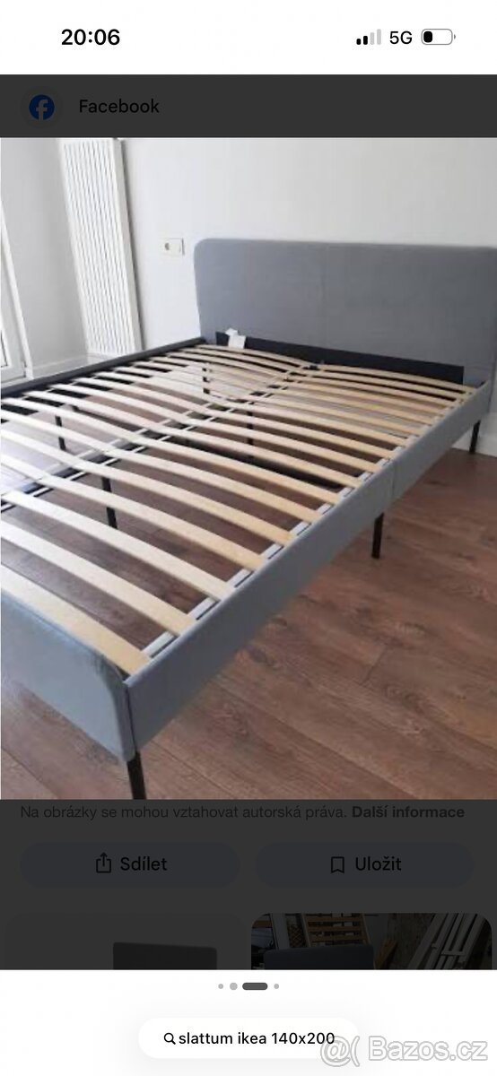 Rám Ikea Slattum 140x200 - 3