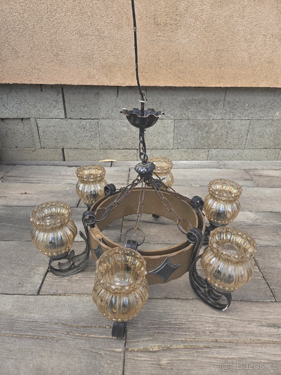 Rustikální / vintage lustr - 3