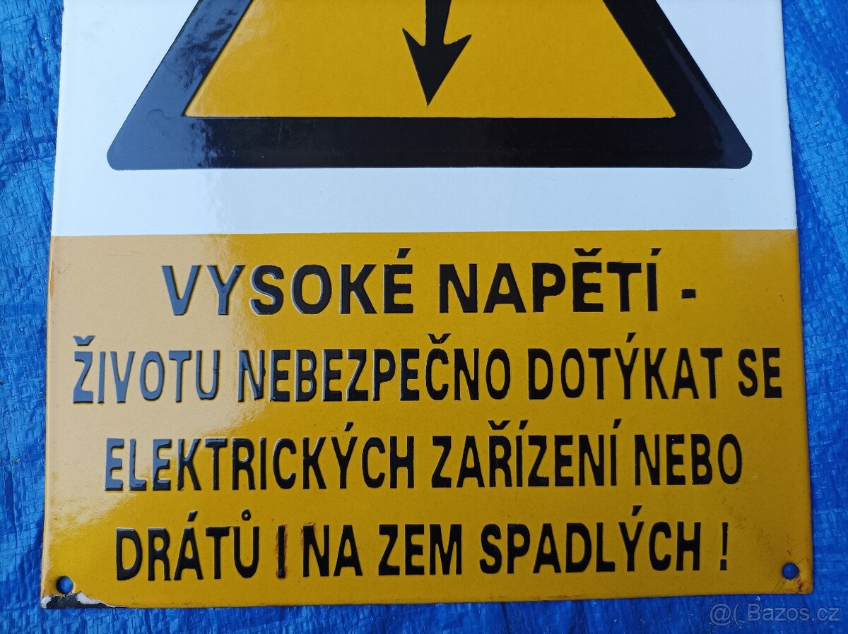 Smaltovaná výstražná cedule - 3