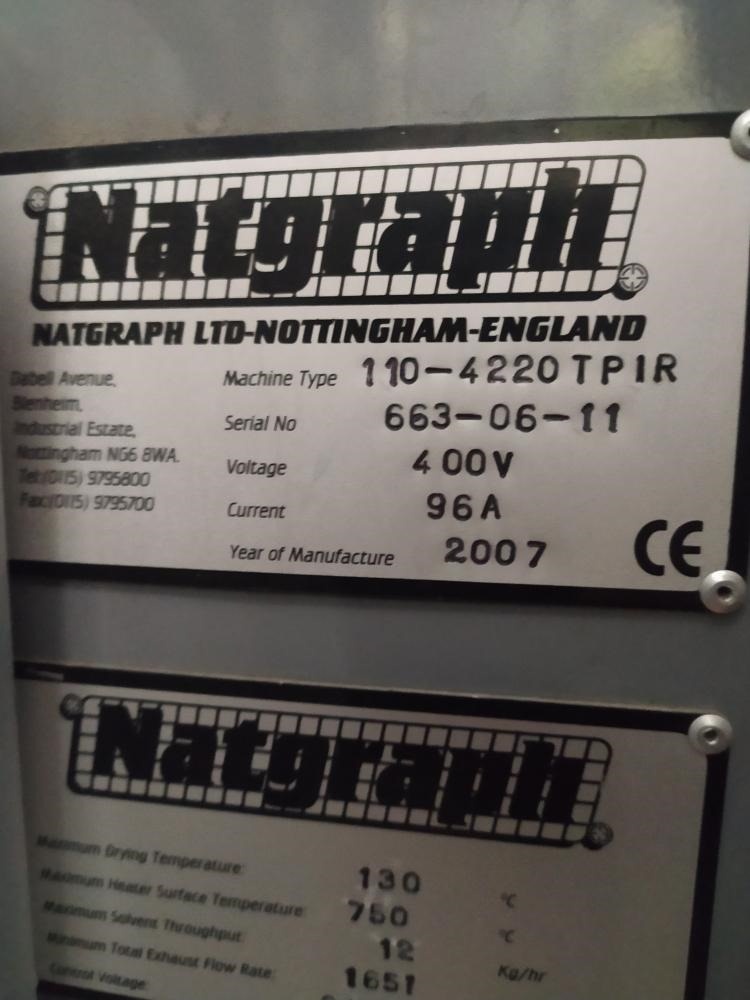 Sušící sítotiskový tunel s horkým vzduchem a UV NATGRAPH - 3