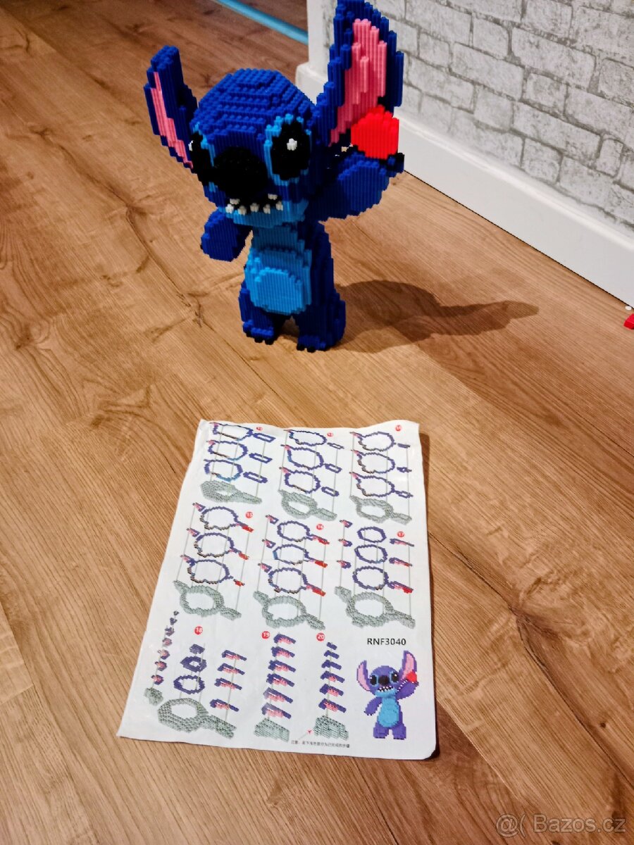 🧩✨ 3D stavebnice Stitch – ručně složený model - 3