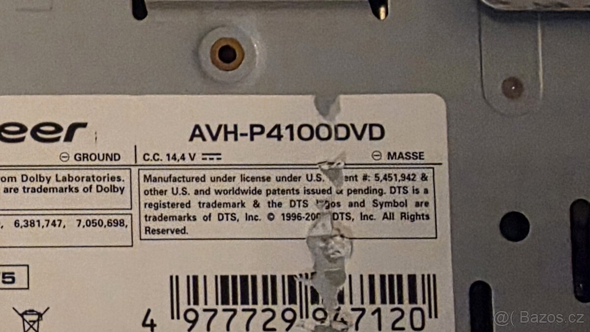 Pioneer AVH-P4100DVD - 3