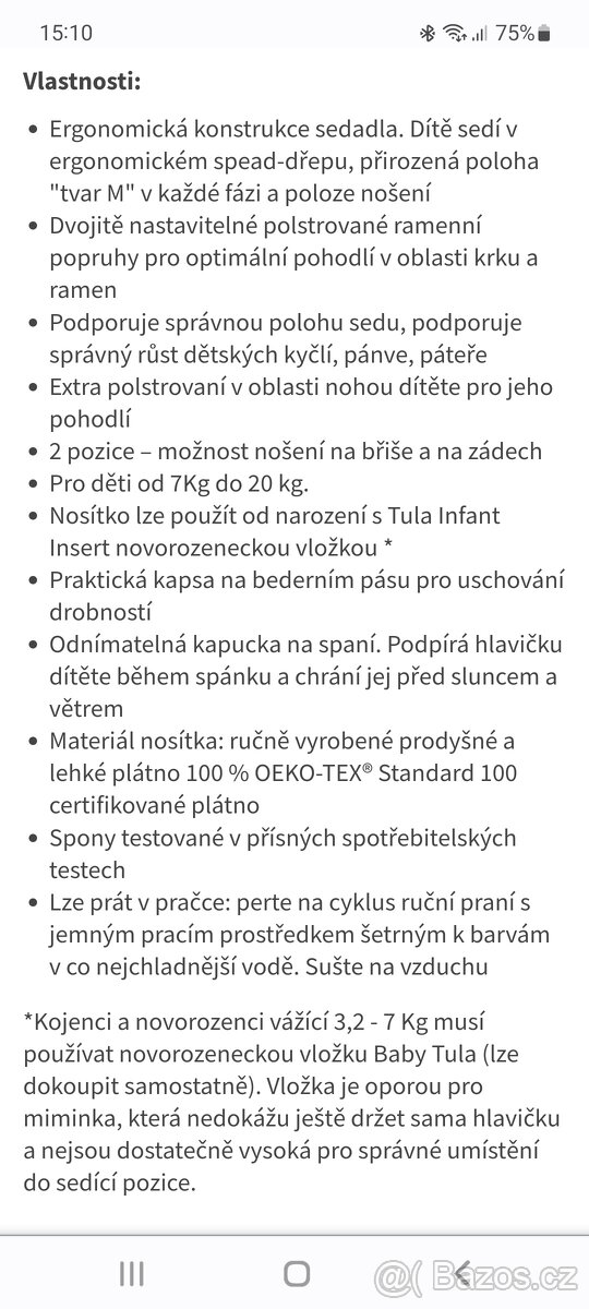 Ergonomické nosítko Tula Navigator - 3