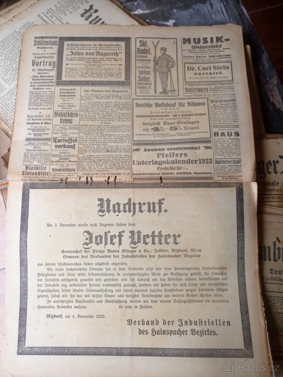 Rumburger Zeitung stare sudetske predvalecne noviny - 3