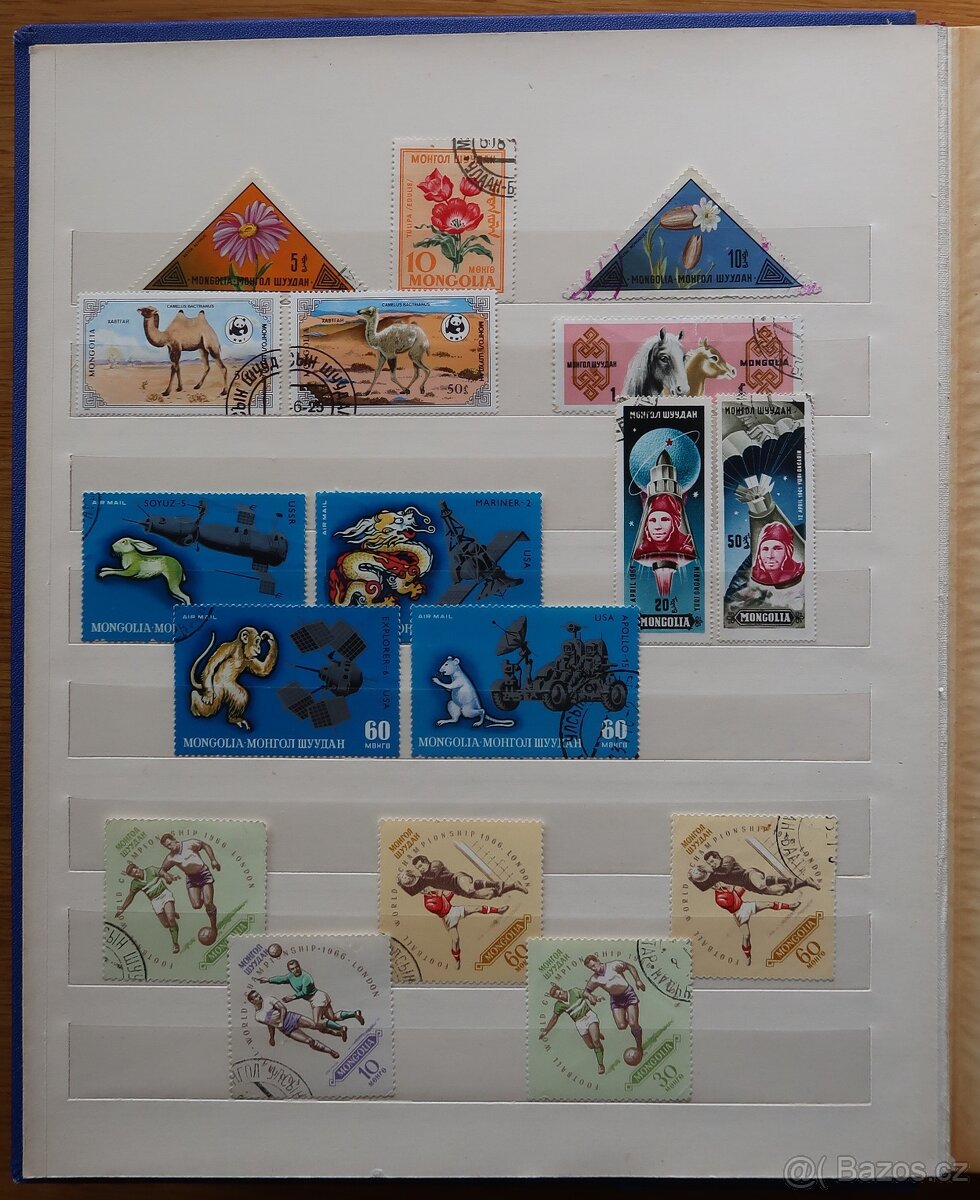 Album modrý + známky Mongolsko - 3