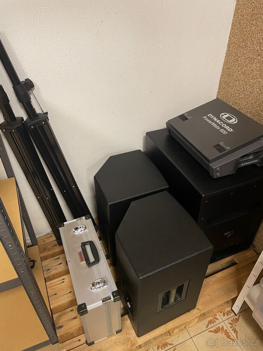 Zvukový systém DYNACORD - 2 reproduktory, basový reproduktor - 3