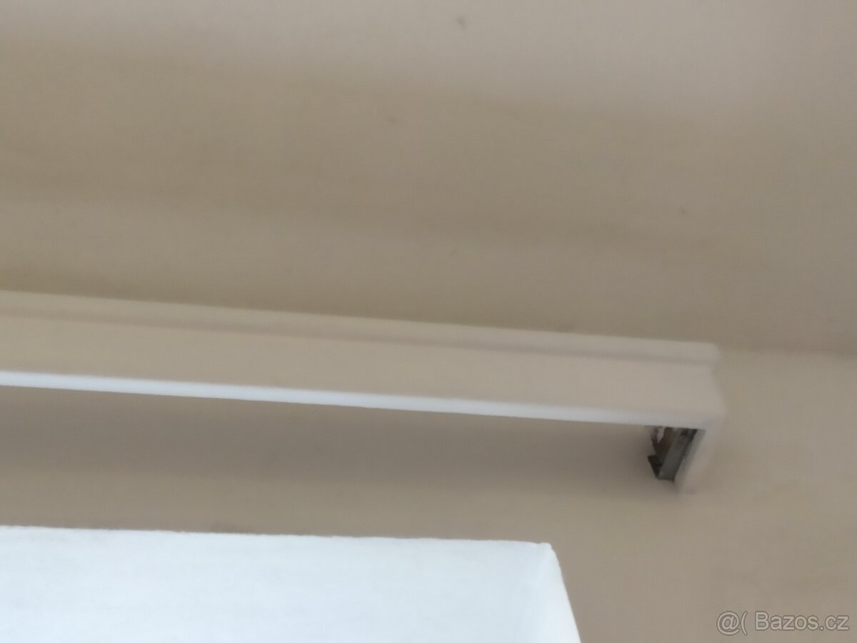 RETRO Garnýže / Garnýž na závěsy záclony dřevěné bílé - 3