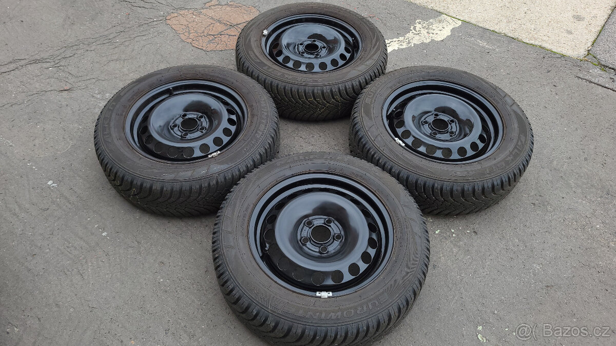 Téměř nová zimní kola 15" 5x100 Škoda Fabia 4 - 3