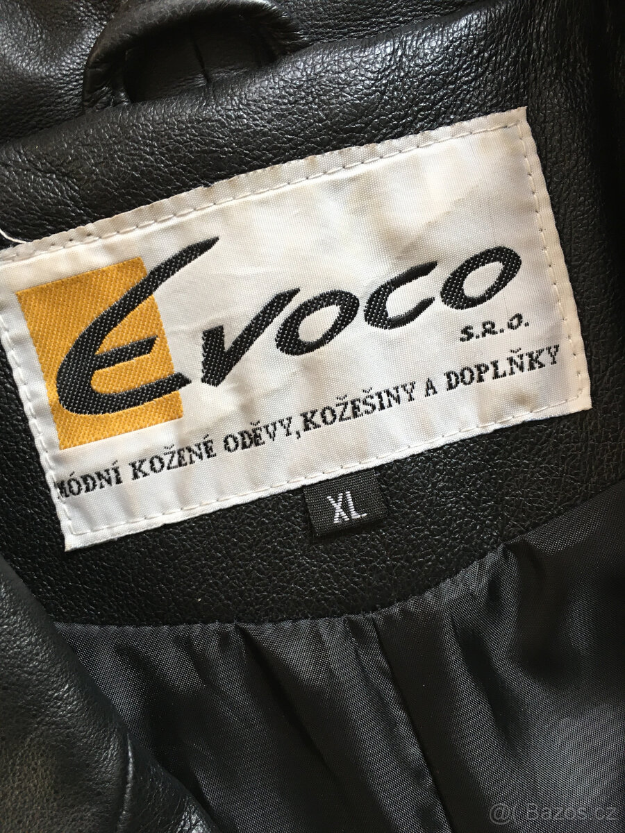 Kožený plášť Evoco, vel. XL - 3