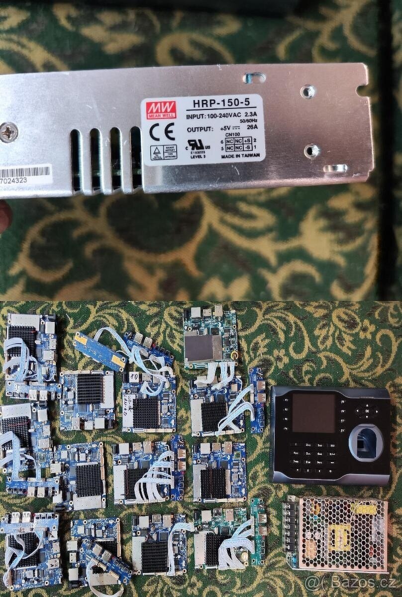 Monitory, kabelaže, diody, 13x Základní deska, notebook - 3