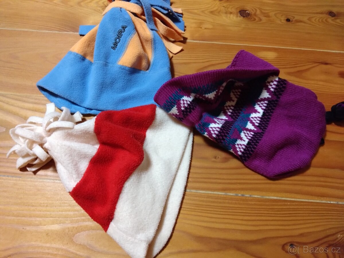 Dětské čepice zateplené 3-12 let - 3