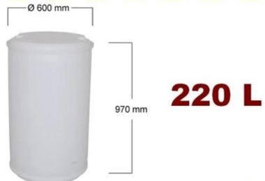 Sudy na vodu, plastové 220L - 3