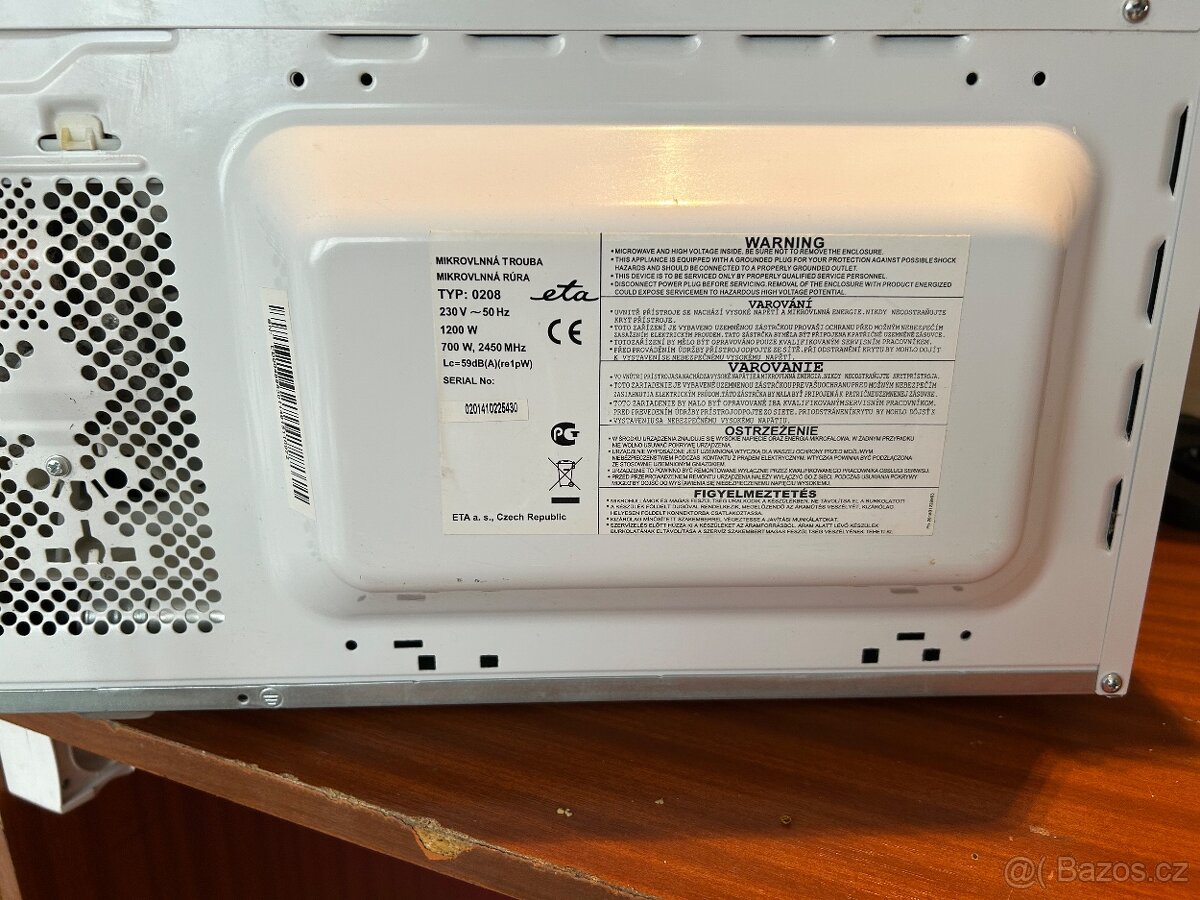 Mikrovlna trouba Eta - 3