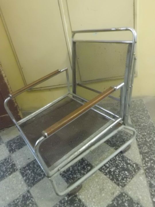 RARITA - Starožitné Polohovací KŘESLO FUNKCIONALISMUS Chrom - 3