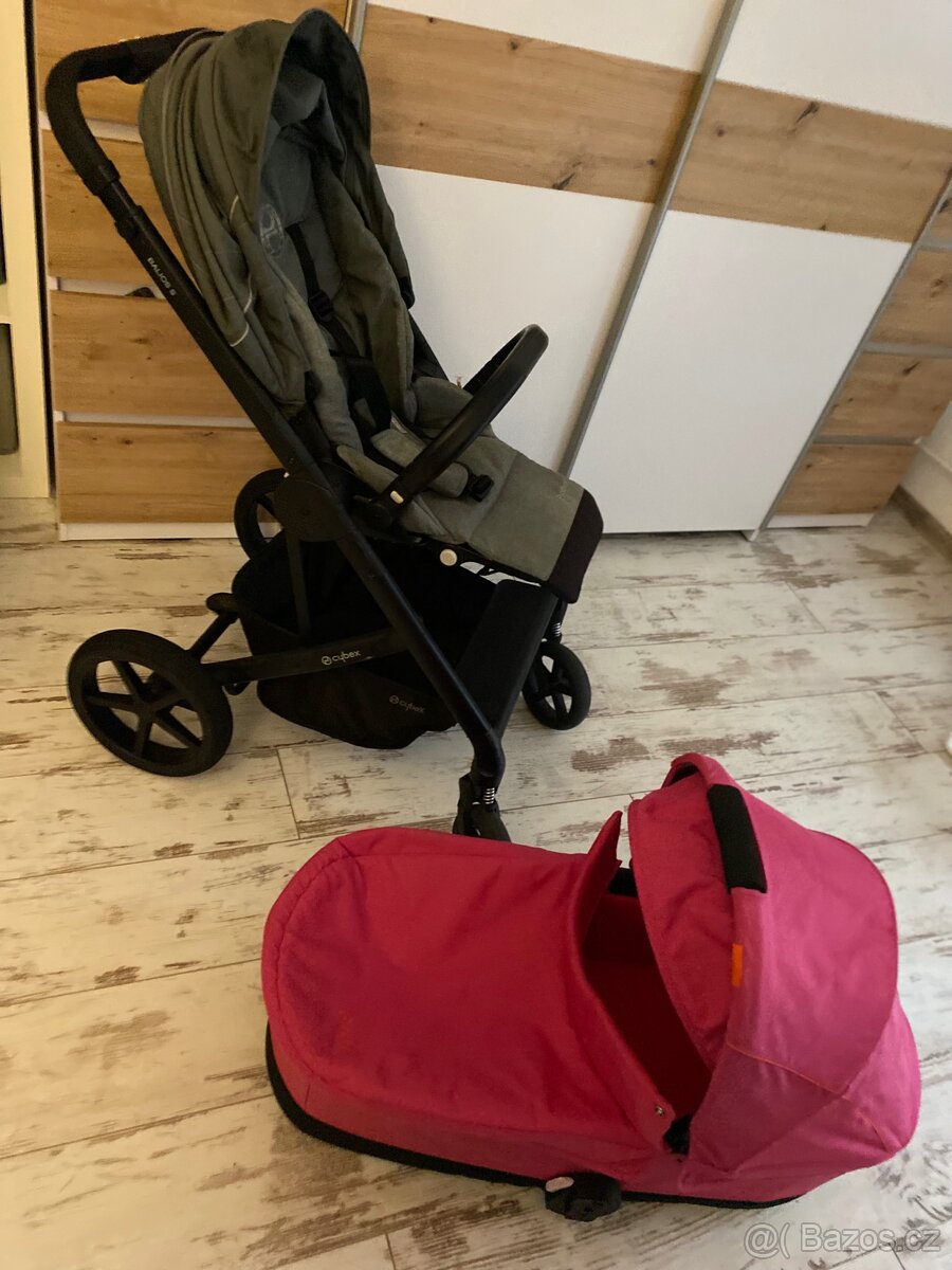 Cybex dvojkombinace + adaptery na autosedačku - 3