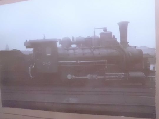 Starožitný Obraz - Originál Fotografie PARNÍ LOKOMOTIVA 243 - 3