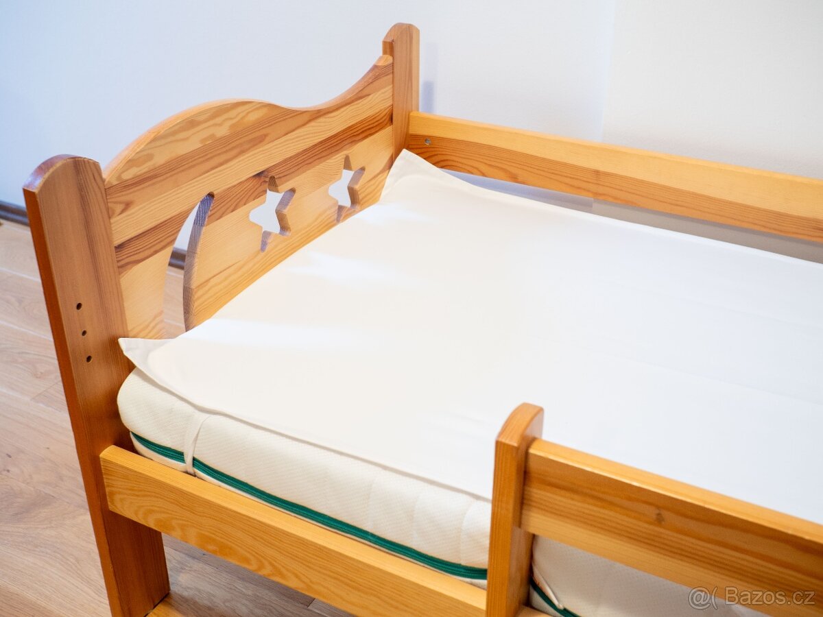 Dětská postel 70x140 s matrací, chránič matrace - 3