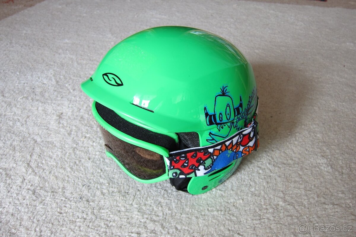 Dětská lyžařská helma SMITH, vel. S, 48-53 cm + brýle - 3