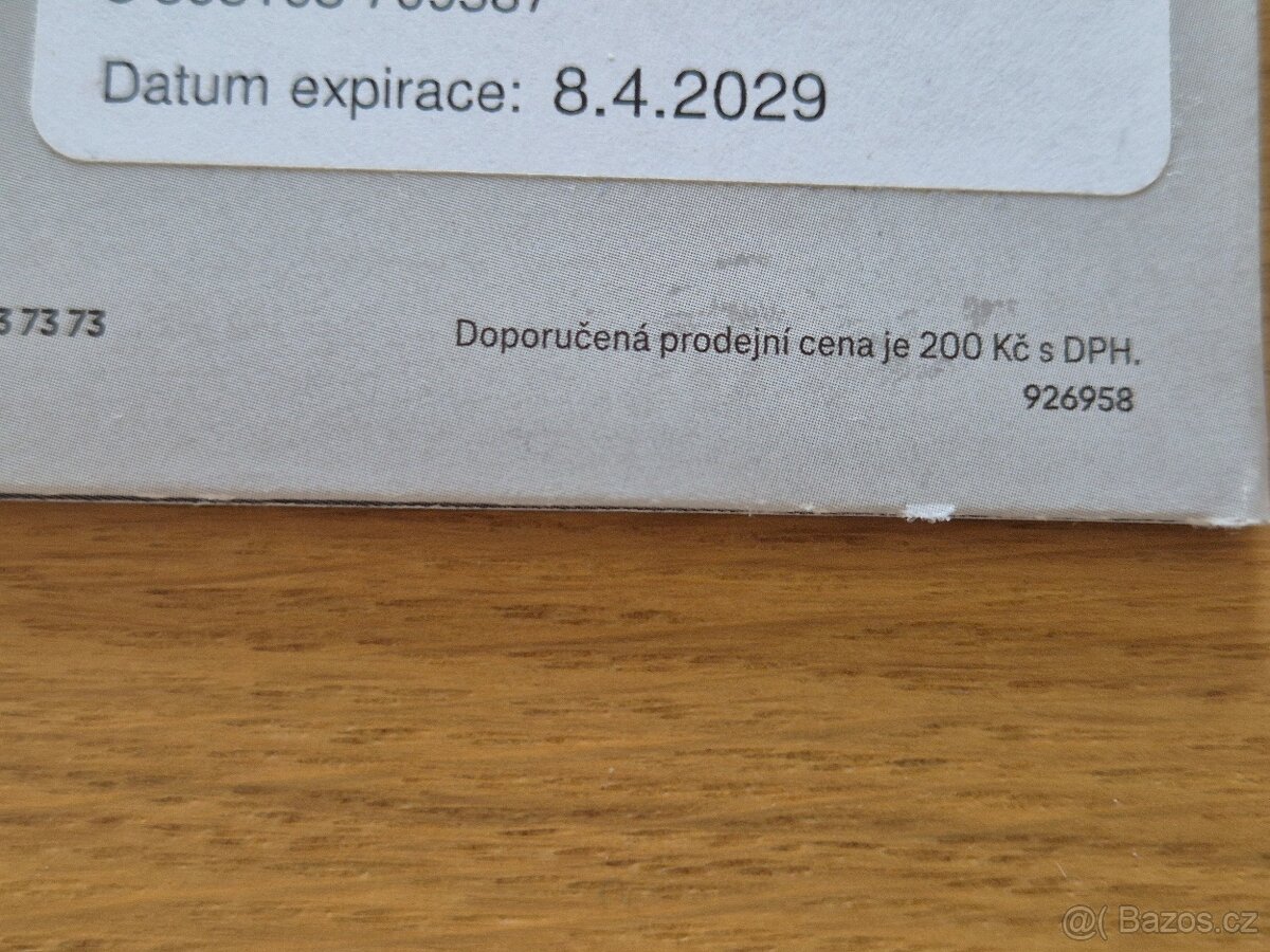 SIM karta T-mobile - kredit 100 Kč + 10 GB dat - 3