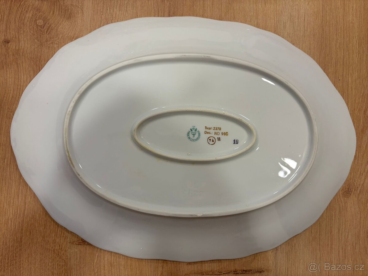 Porcelán Tři Grácie - oválný podnos - 3