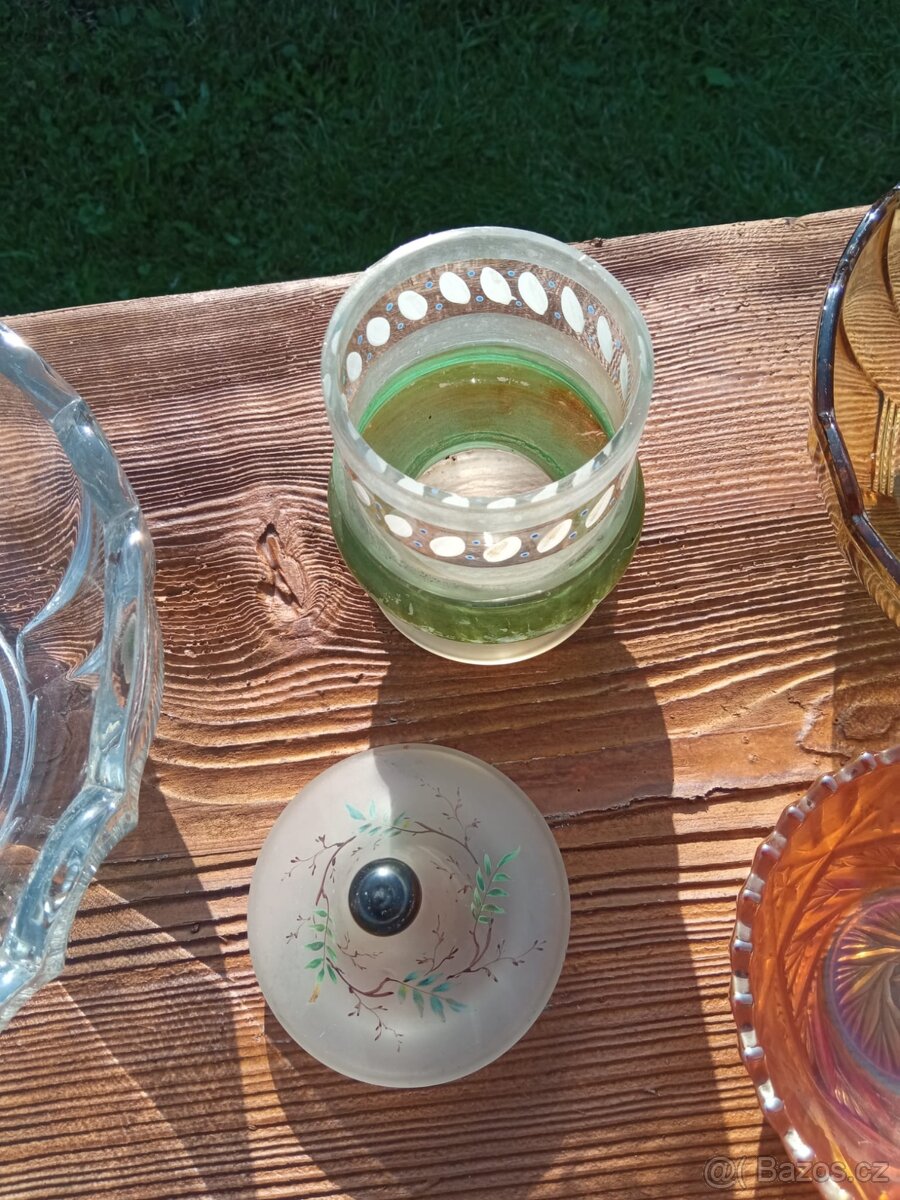 Retro skleněné misky, sklenice s víčkem - 3