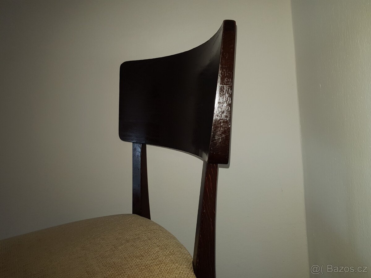 Starožitná židle - po renovaci material Dub 4 kusy - 3