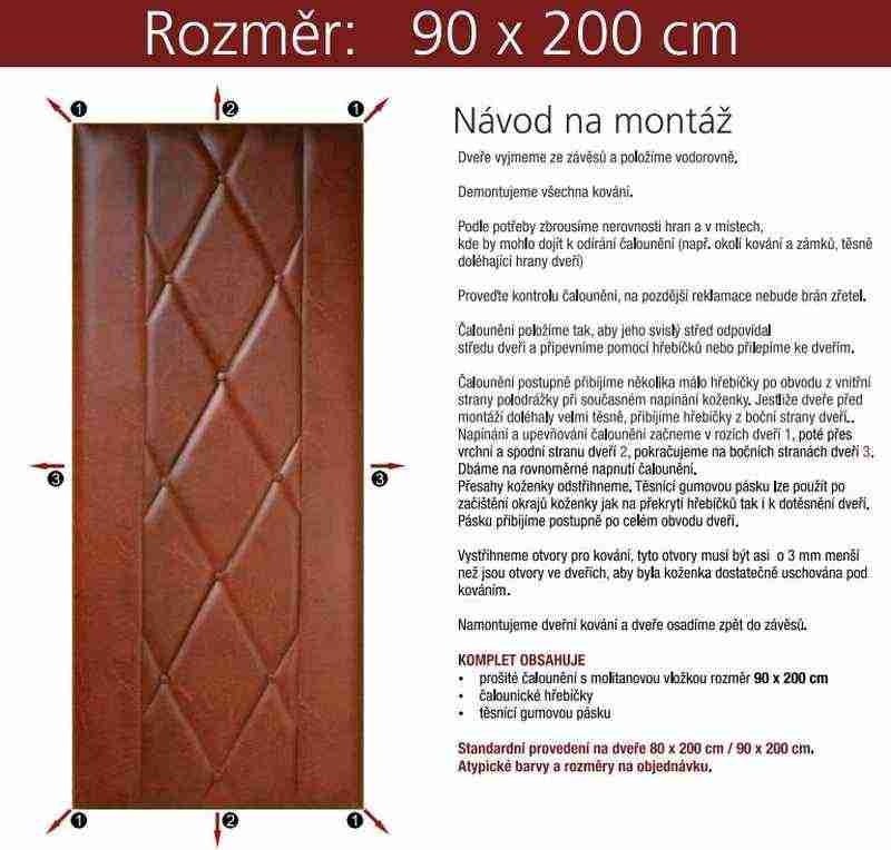 Čalounění dveří 90 x 200 cm - 3