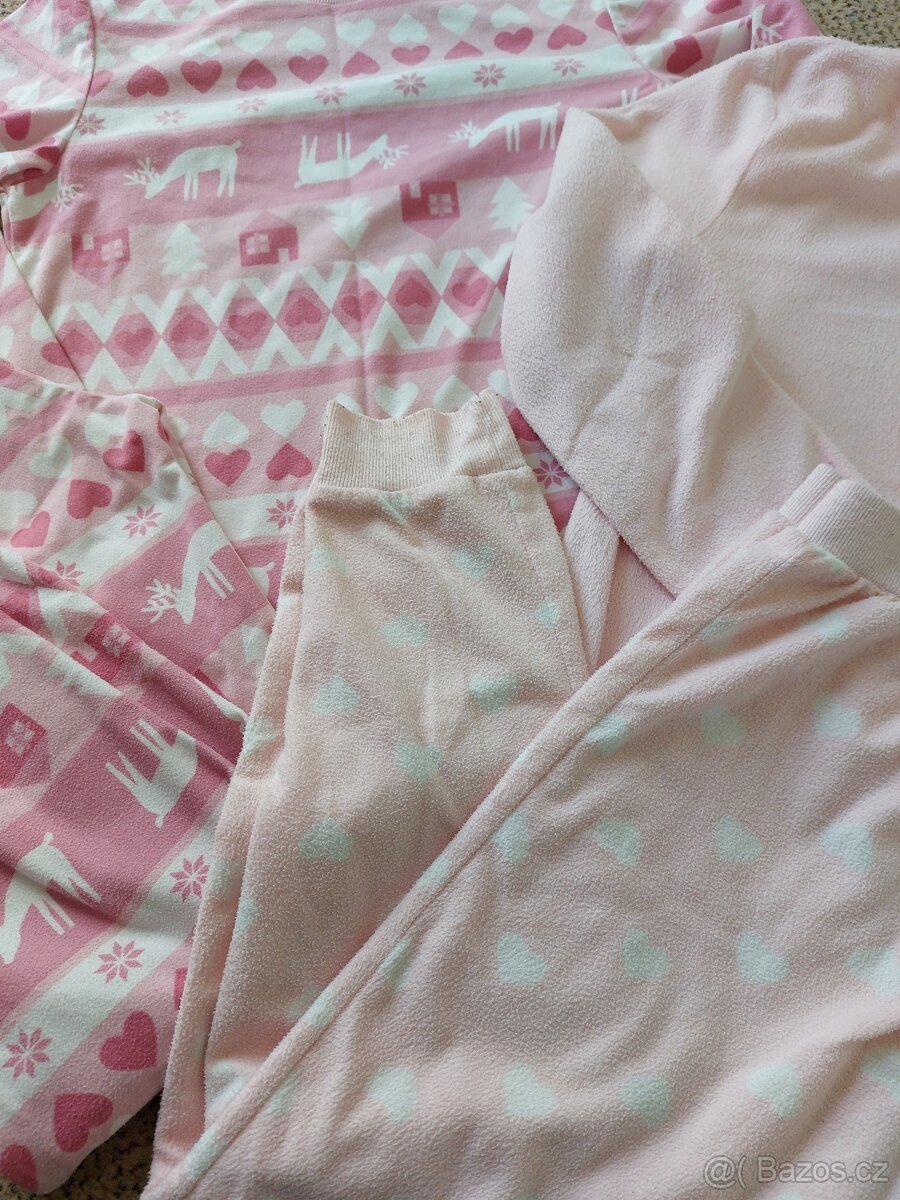 Dívčí župan, pyžamo teplé zimní 146/152/158 - 3