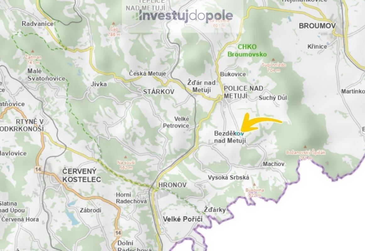 Prodej pole 8 023 m², Police nad Metují - Velká Ledhuje - 3
