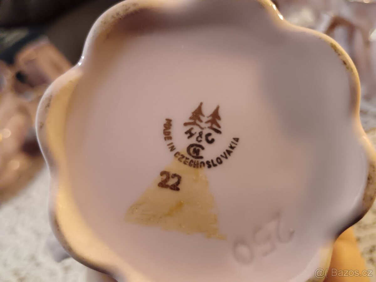 Hrnky z růžového porcelánu - H&C CHODOV – 6 ks - 3