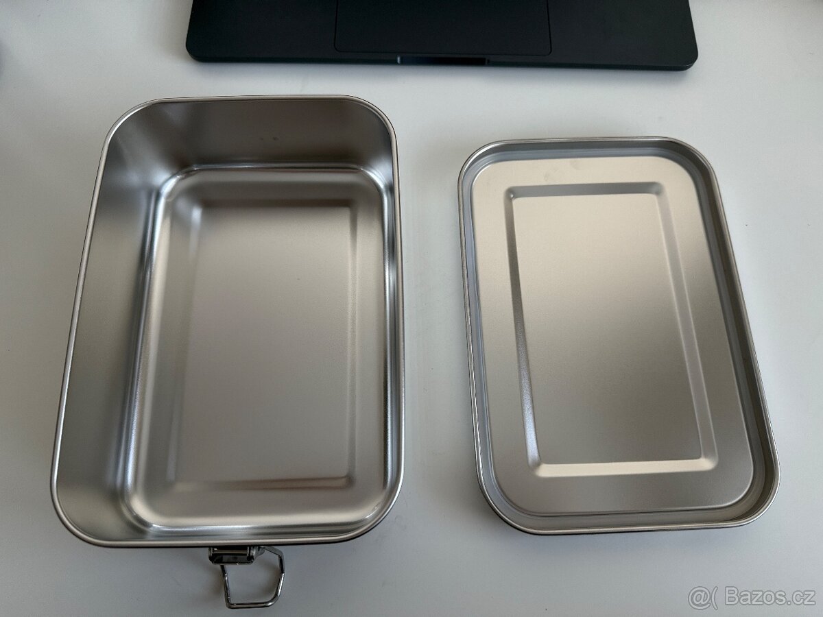 Minimalistická krabička na jídlo z nerezové oceli 1400 ml - 3