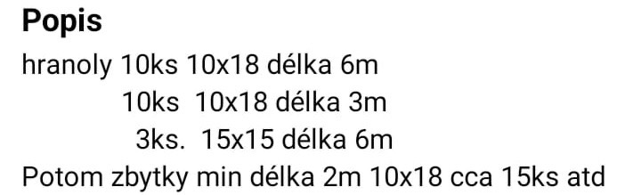 Prodám hranoly a fošny nový materiál - 3