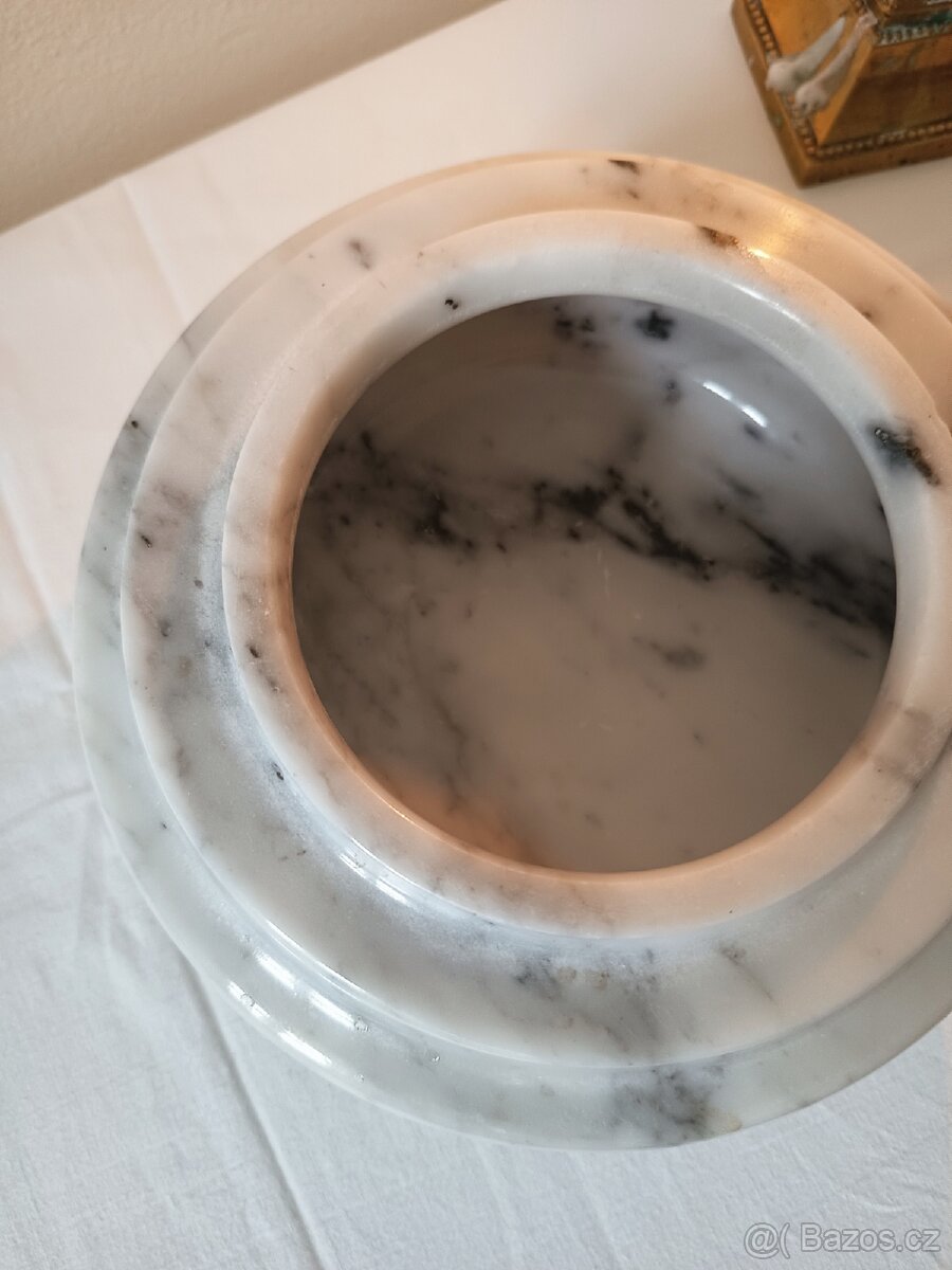 Masivní vintage mramorová dóza z Itálie - 3