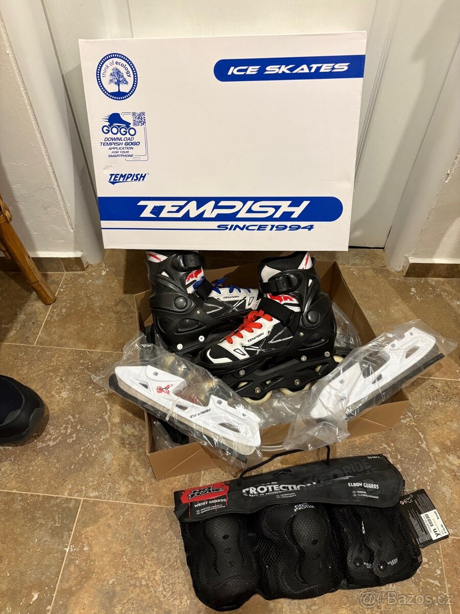 Dětské rostoucí Brusle kombi lední/ In-line - 3