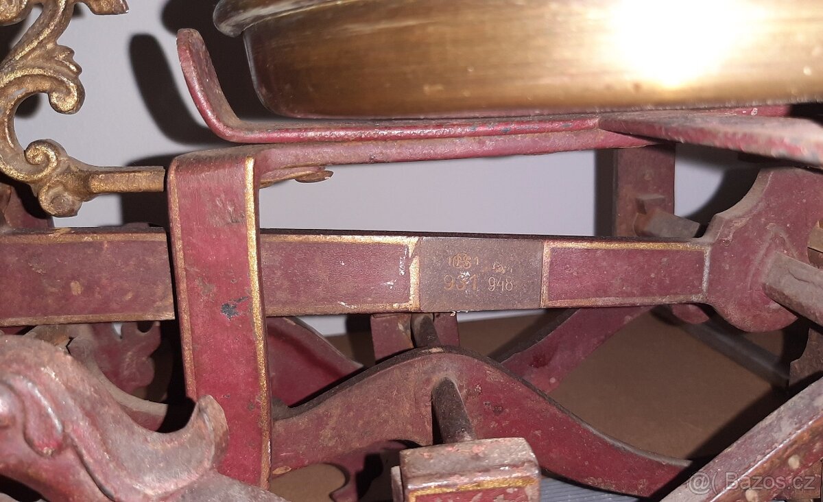 Starožitná Rakousko-Uherská váha Draci 10kg system hecht - 3