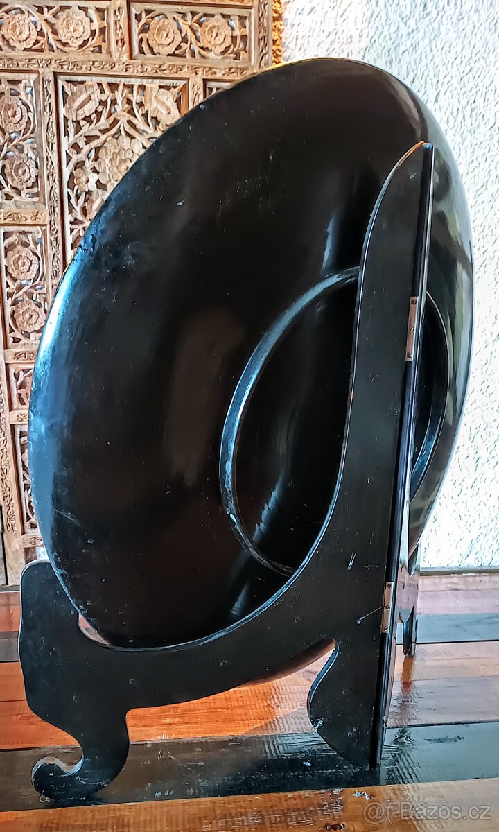 Velký Vietnamský ozdobný talíř včetně stojanu. - 3