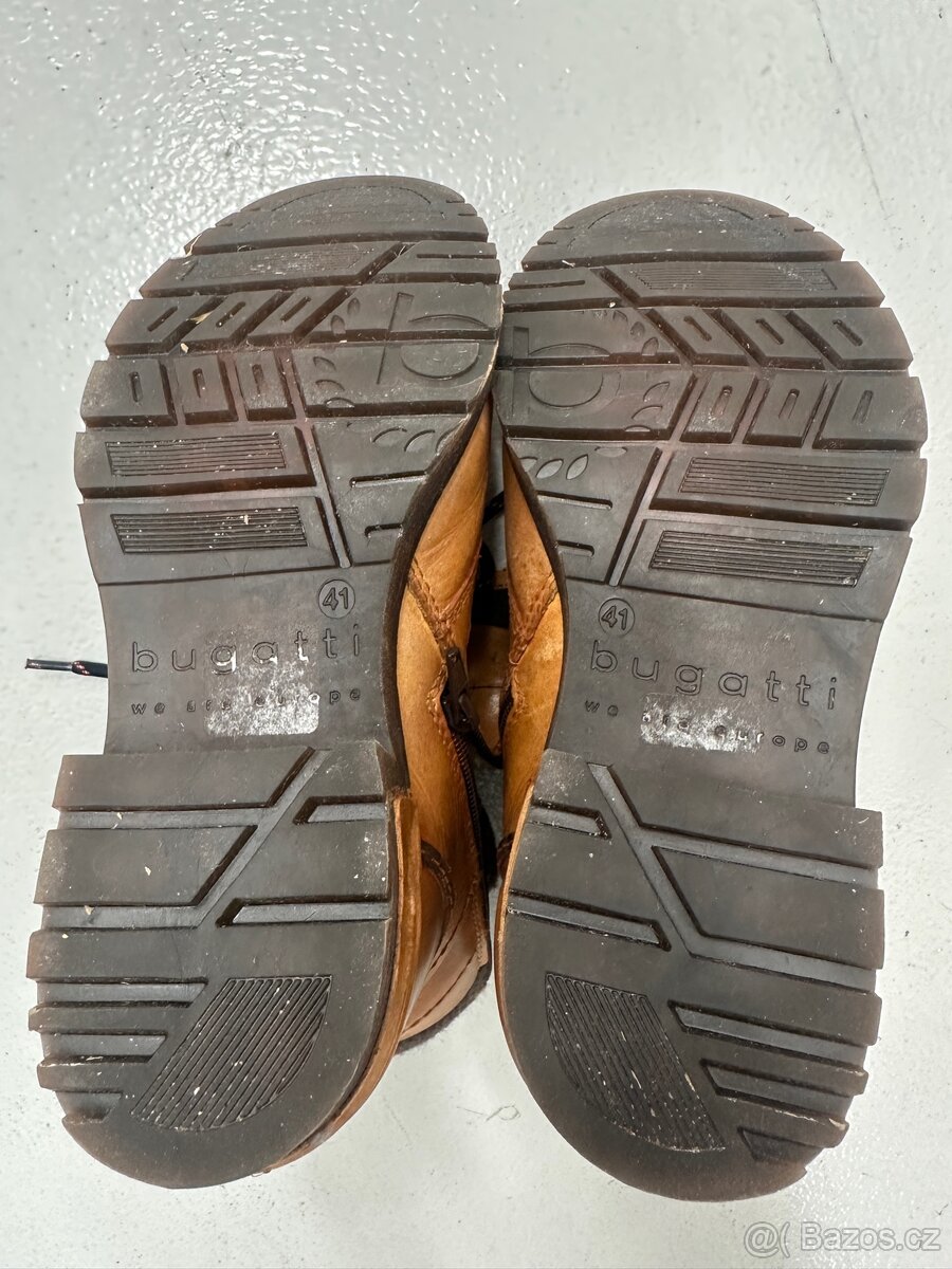 BUGATTI PÁNSKÉ KOŽENÉ KOTNÍKOVÉ BOTY - HNĚDÉ - 3